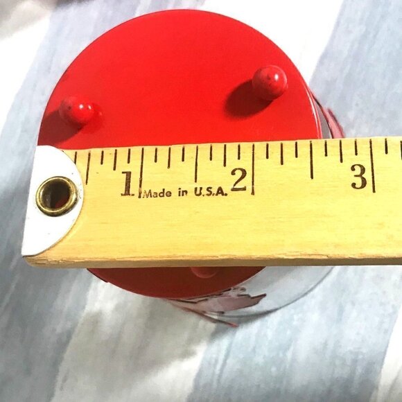 Vintage Red Metal Reindeer & Angel Glass Candle Holder Set Holiday Décor - Picture 6 of 6